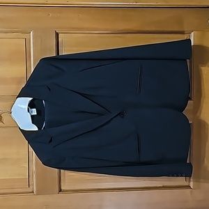Liz Claiborne black suit with whit pin strip